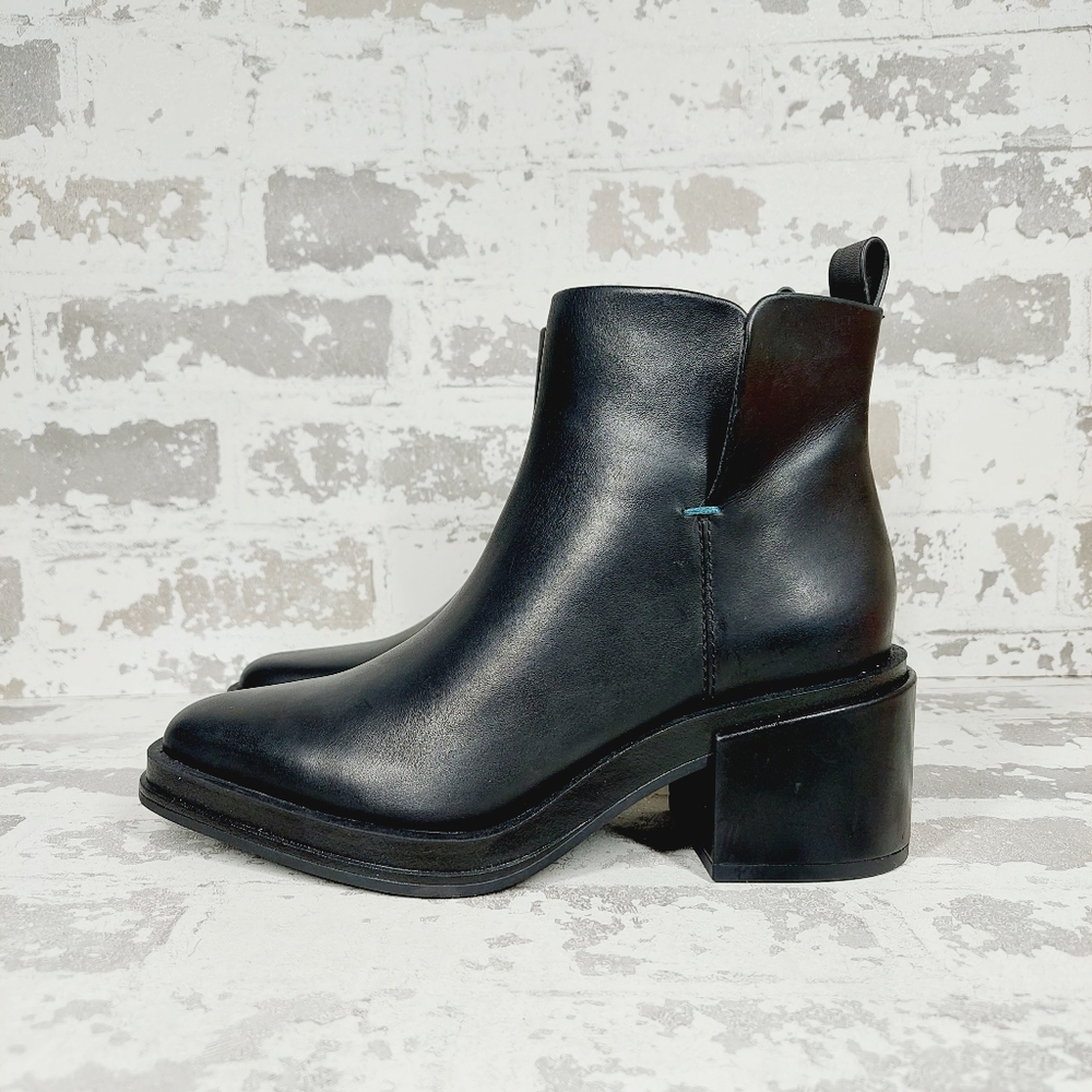 Franco Sarto Black Ankle Boots real leather